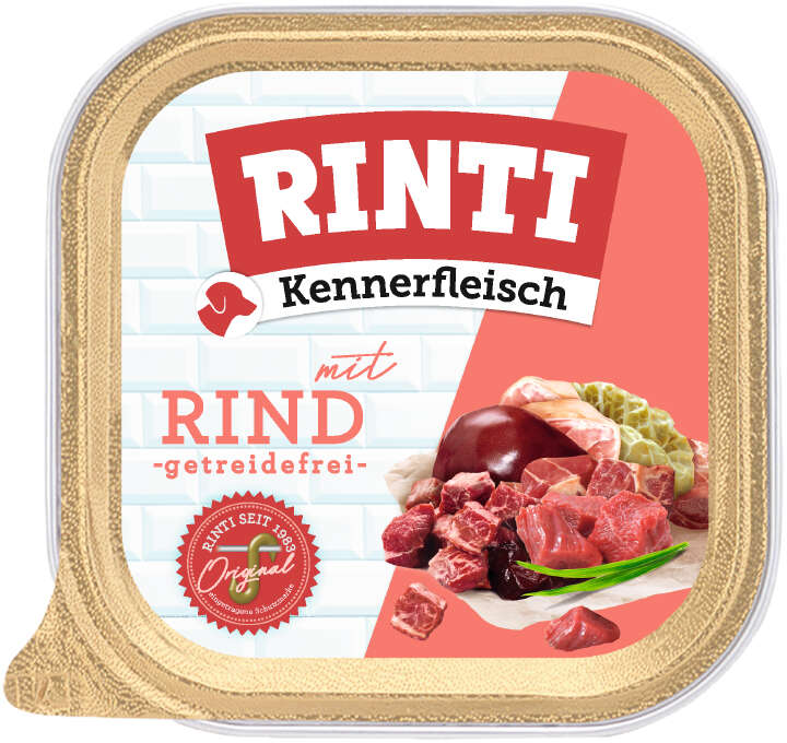 RINTI Hunde-Nassfutter Kennerfleisch Rind